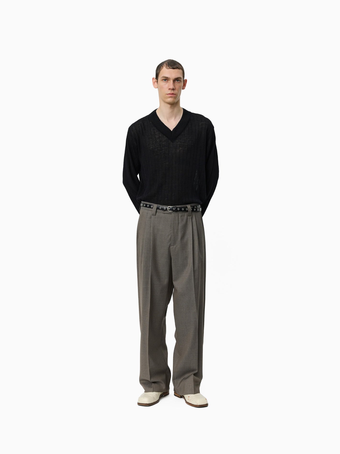 Classic Trousers Light Taupe Wool