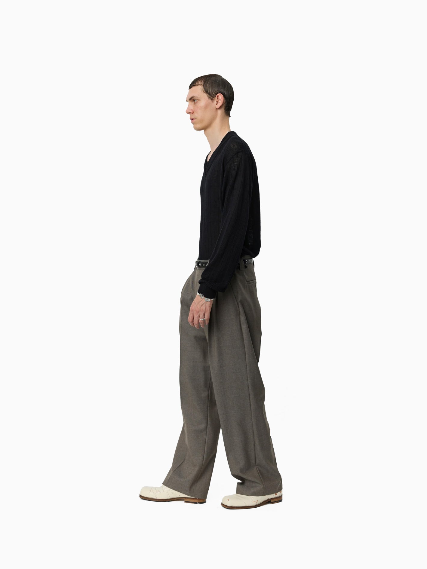 Classic Trousers Light Taupe Wool