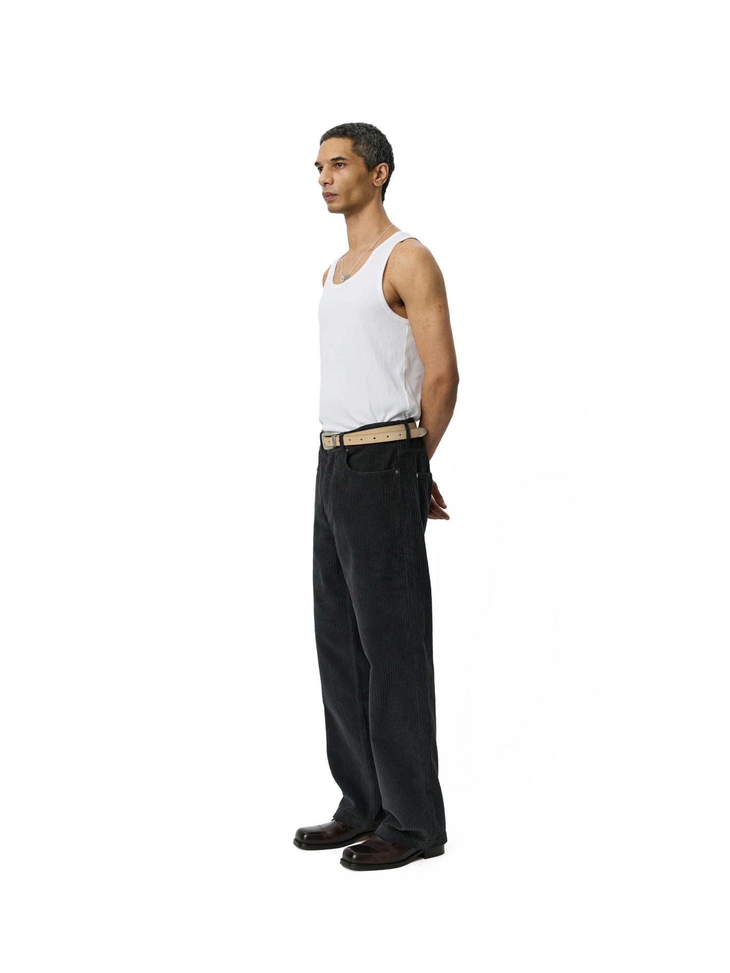 Cord Trousers Anthracite Multi Wale