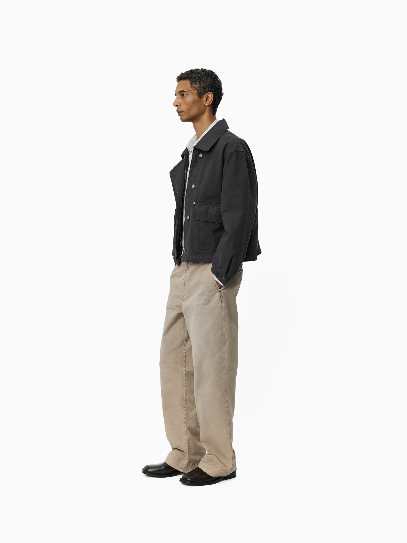 Courier Jacket Washed Grey Canvas