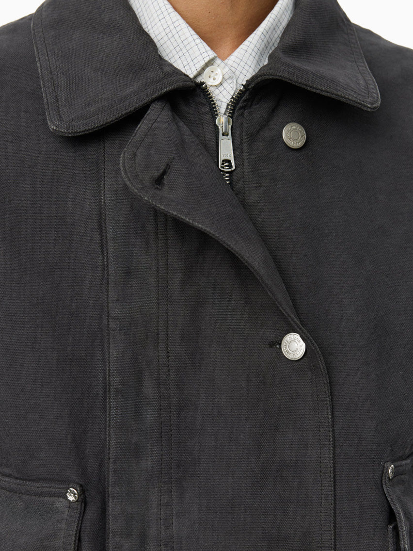 Courier Jacket Washed Grey Canvas