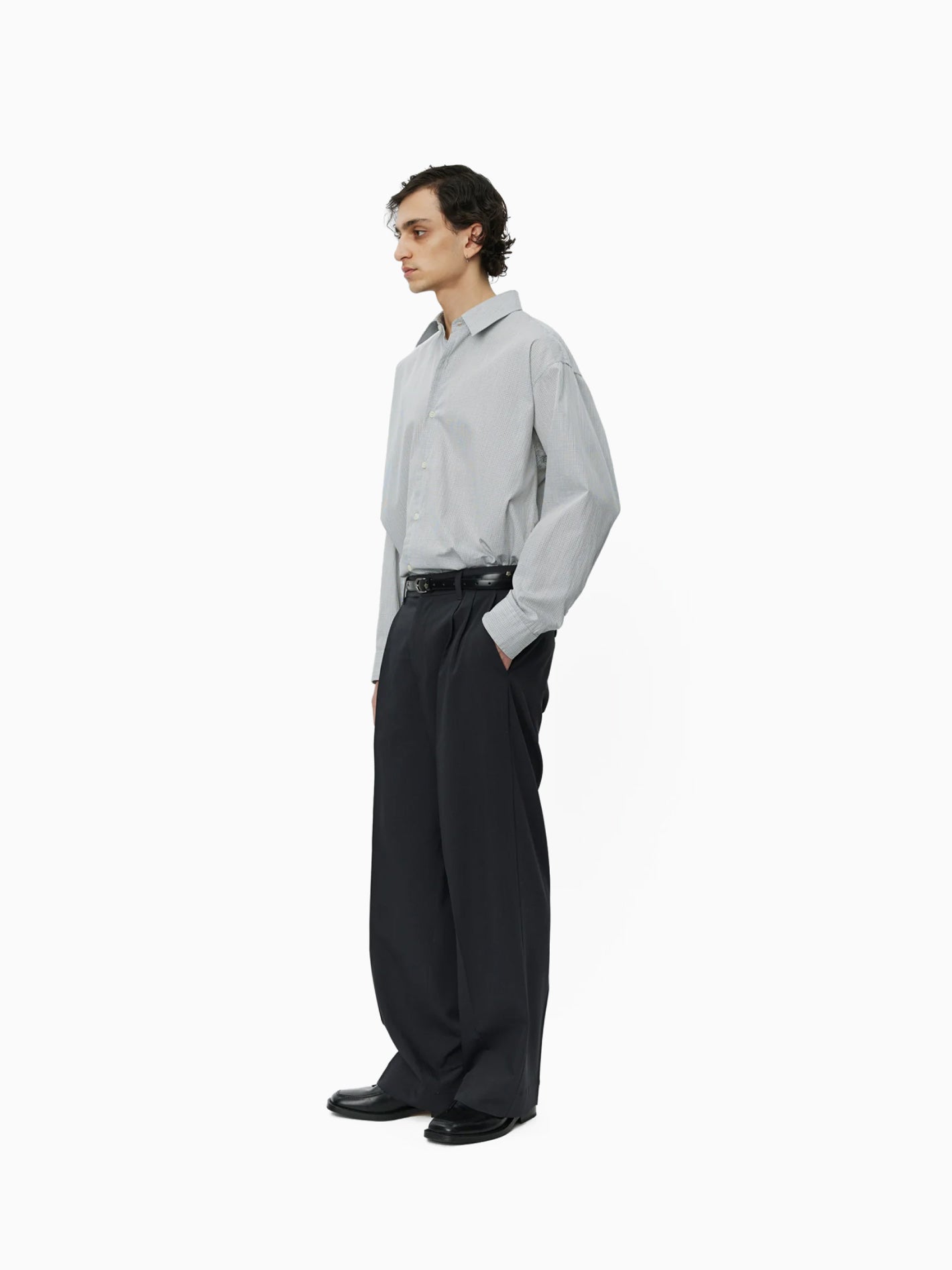 Classic Trousers Dark Grey Wool