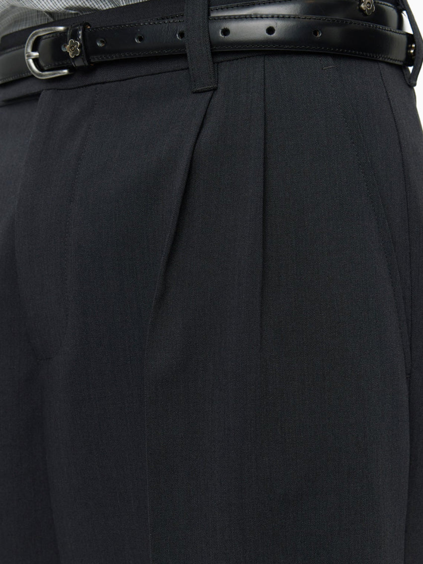 Classic Trousers Dark Grey Wool