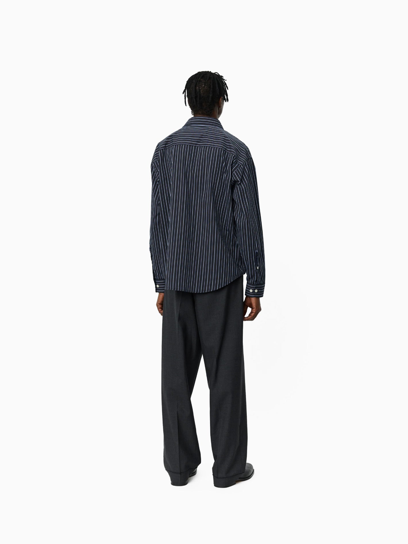 Exact Shirt Black Office Stripes