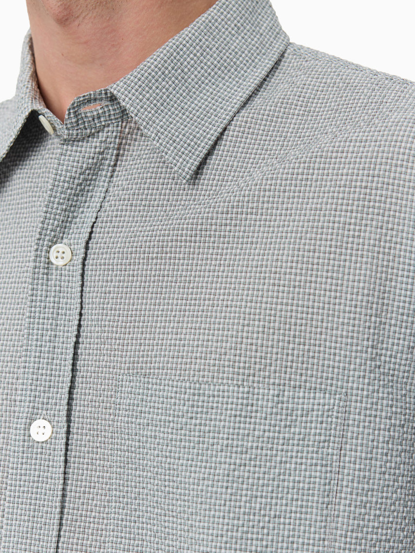Executive Shirt Textured Bottle Grey Check