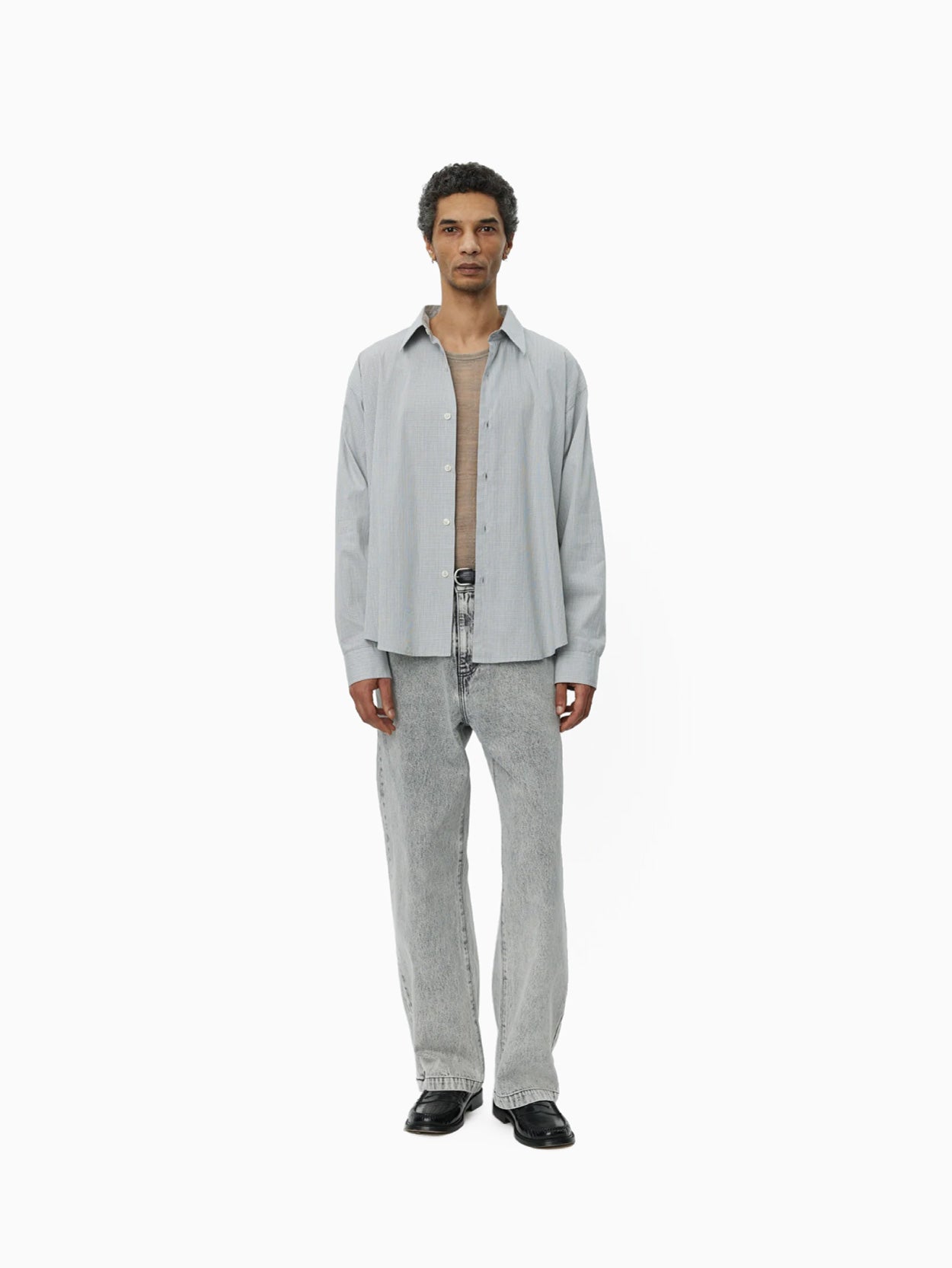 Exact Shirt Grey Micro Check