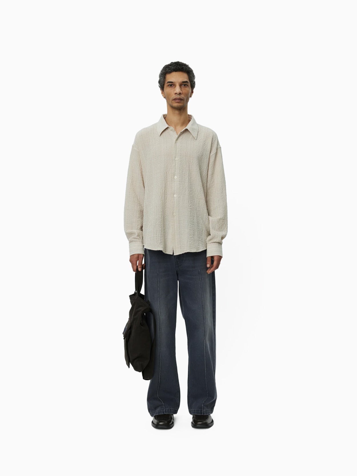Exact Shirt Dusty Seersucker Check