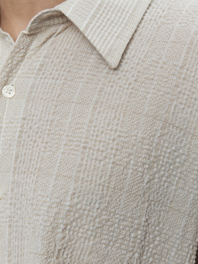 Exact Shirt Dusty Seersucker Check