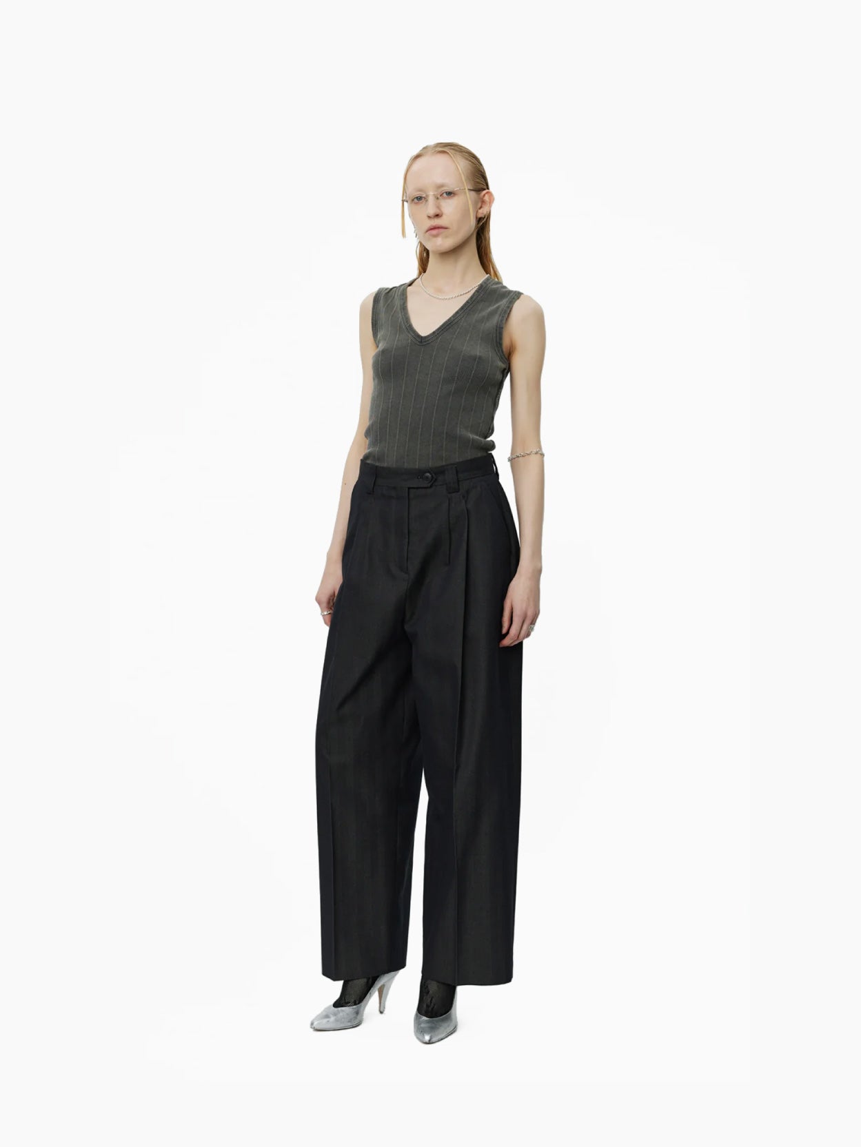 Favorite Trousers Black Solaro Herringbone