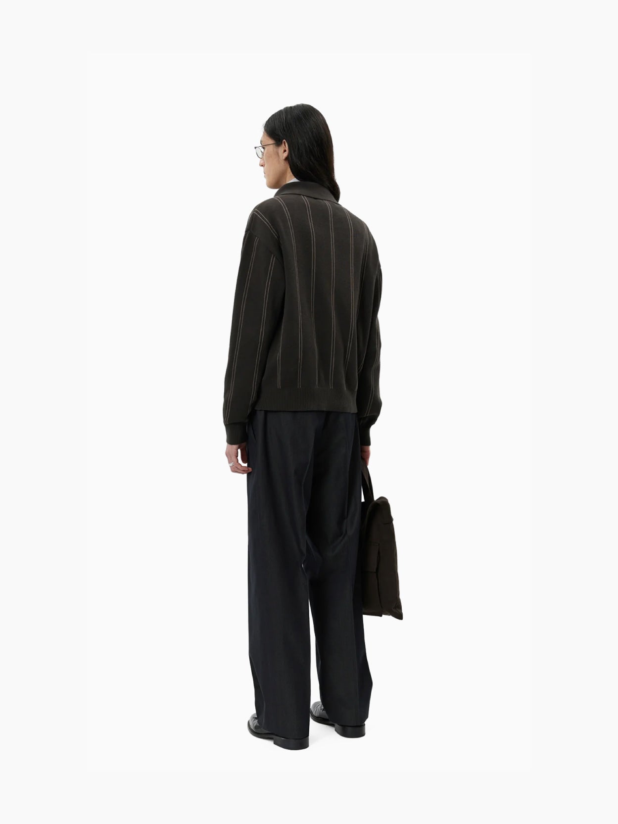 Formal Cardigan Biscuit Stripe