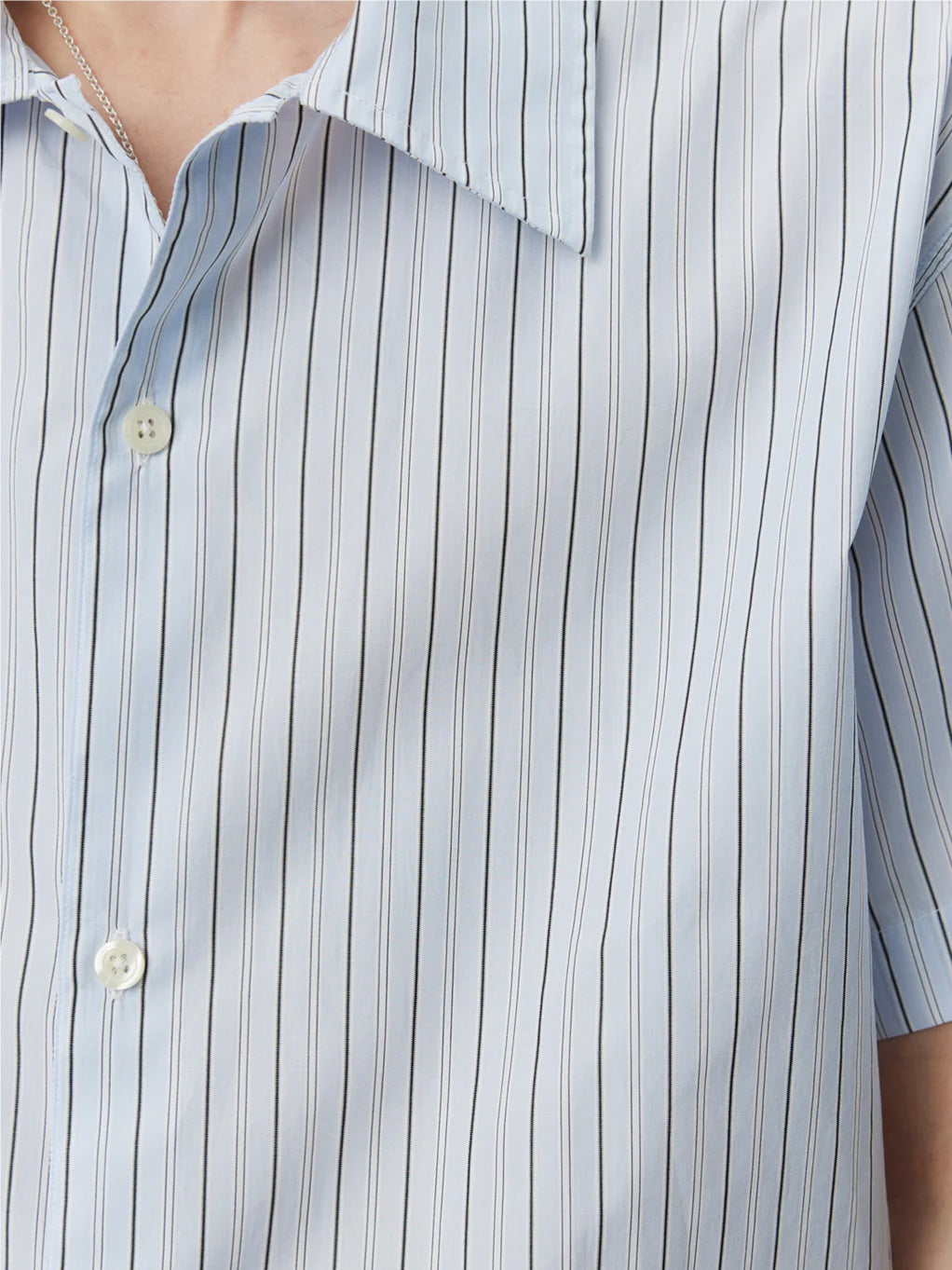 Holiday Shirt Light Blue Banker Stripe