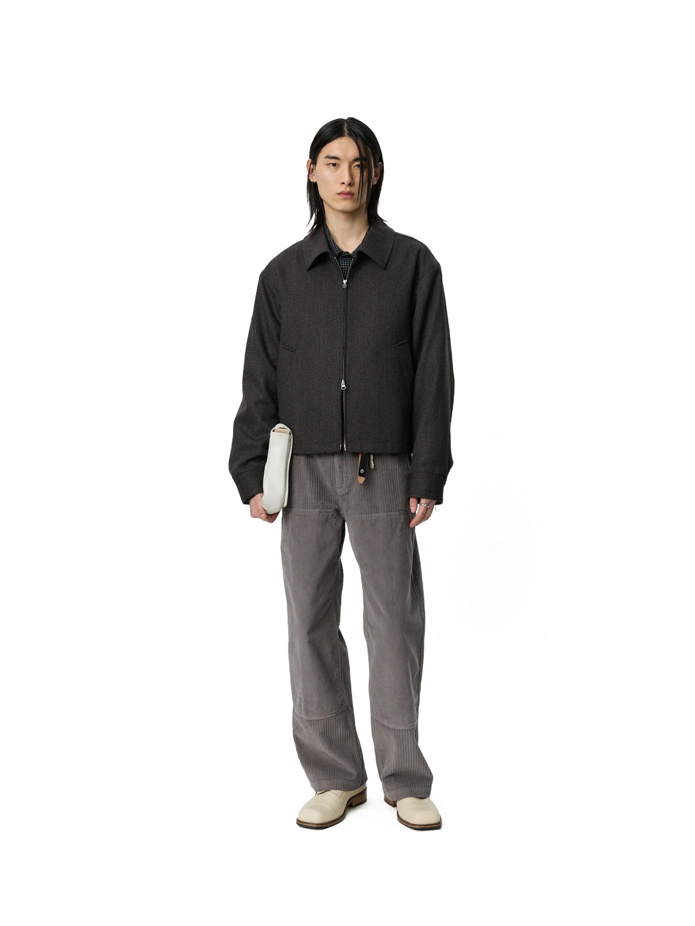 Mail Jacket Brown Melange Stripe