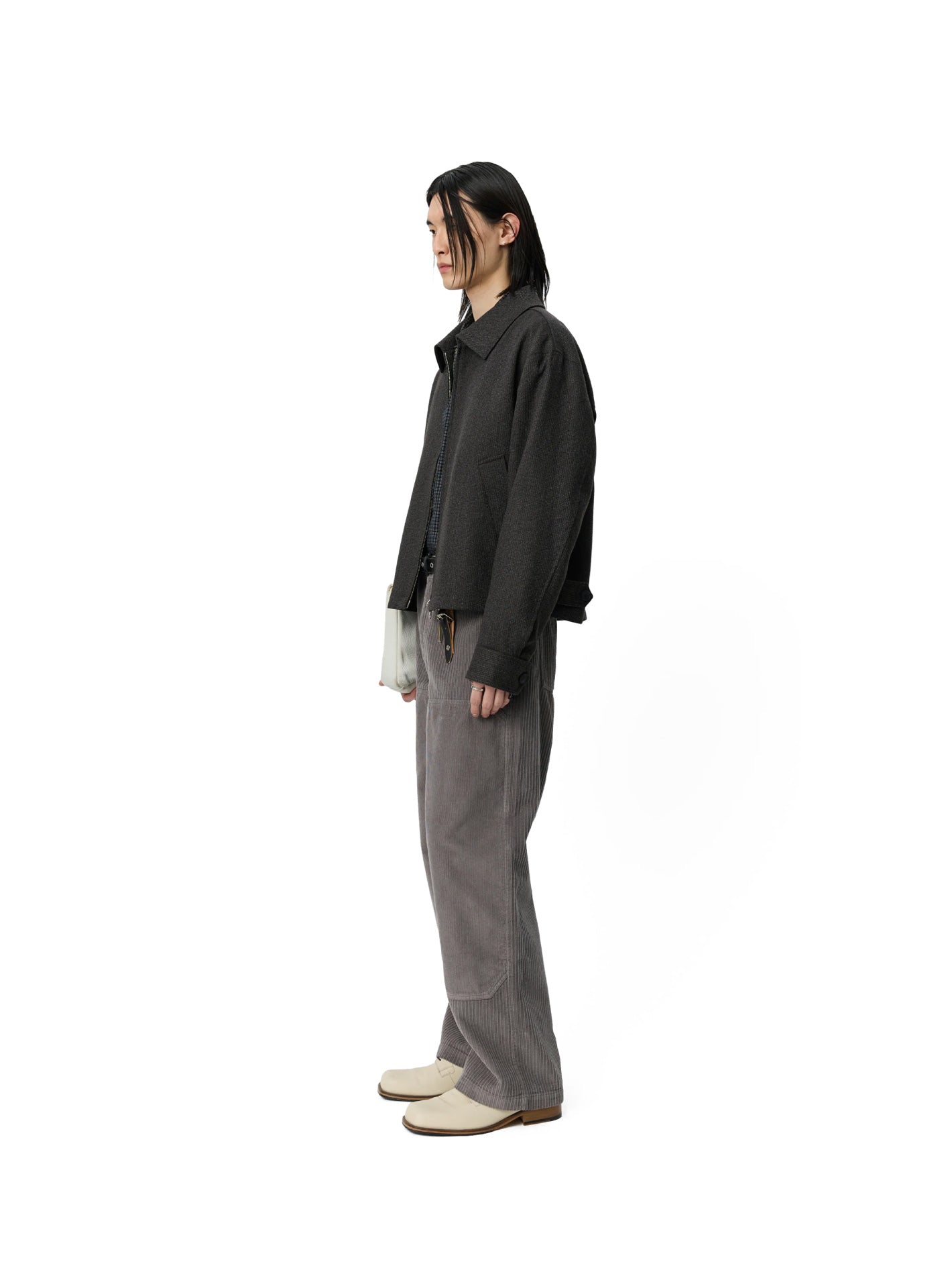 Mail Jacket Brown Melange Stripe