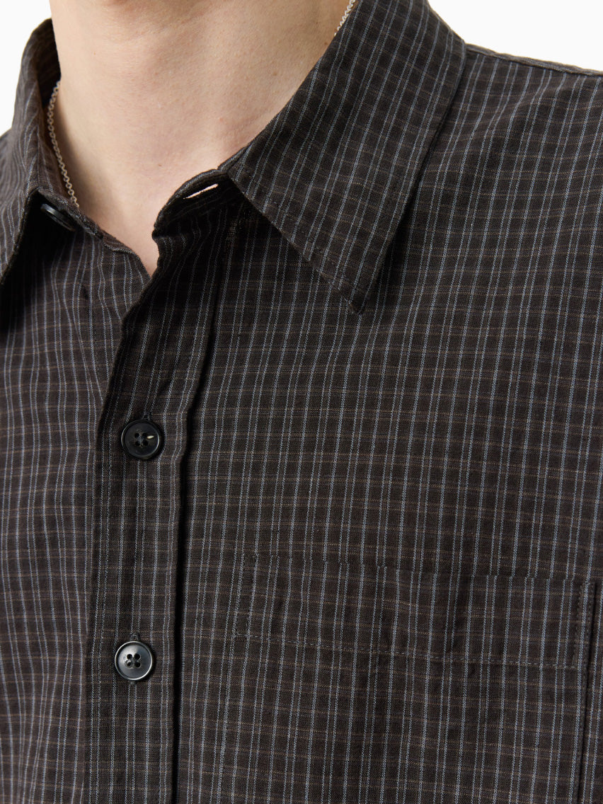 Priority Shirt Dark Linen Check