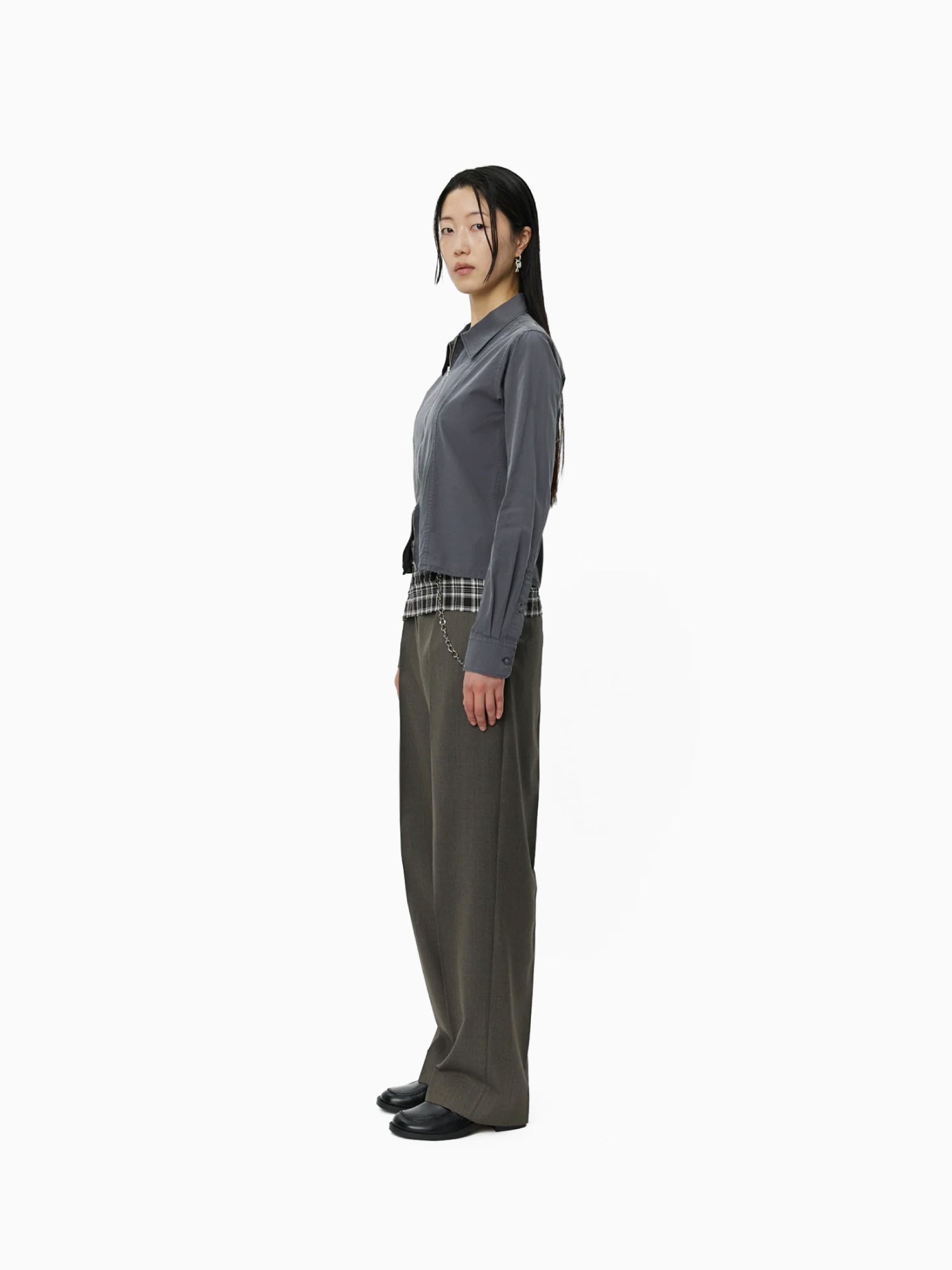 Readers Zip Shirt Washed Graphite