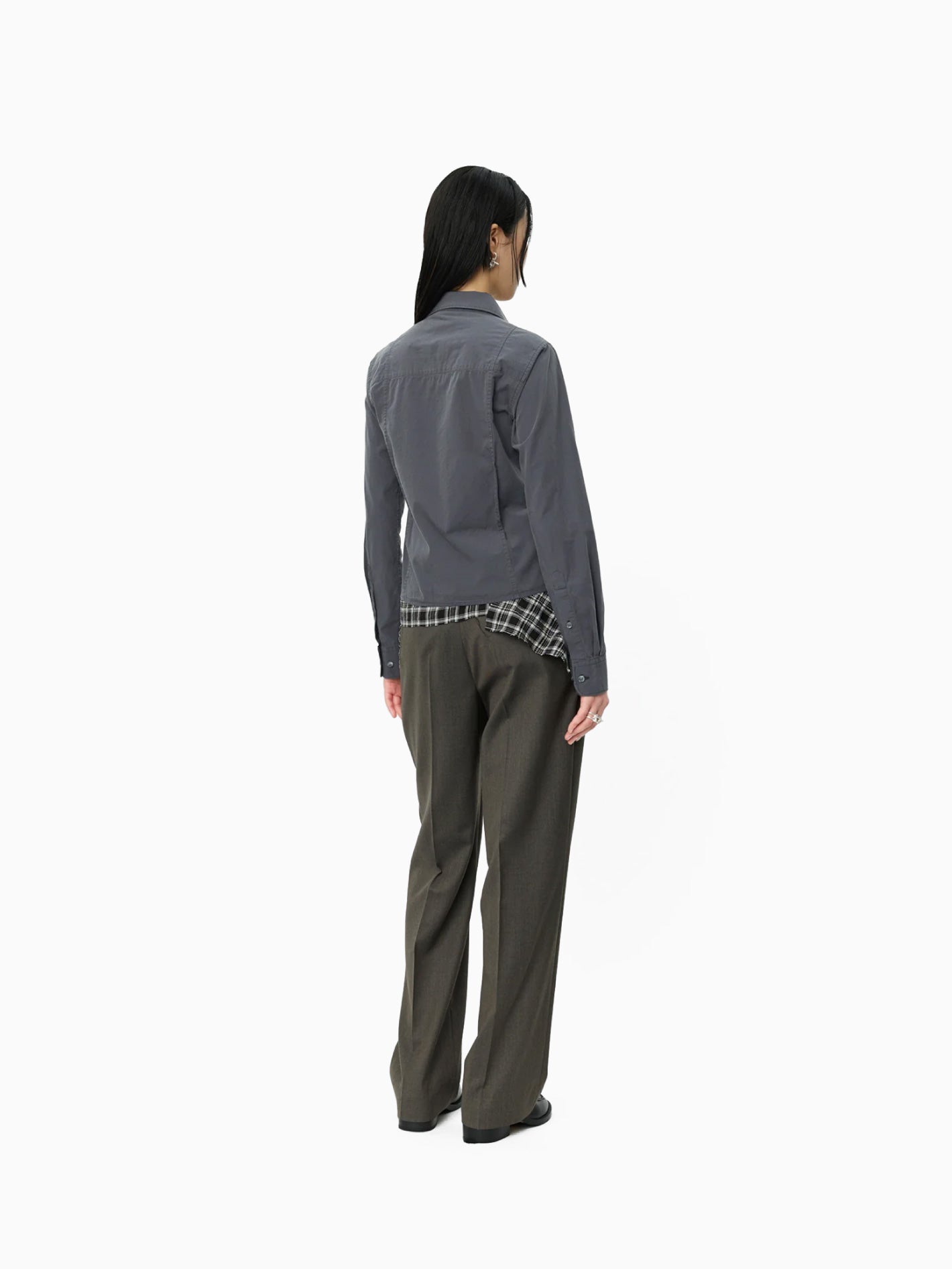 Readers Zip Shirt Washed Graphite