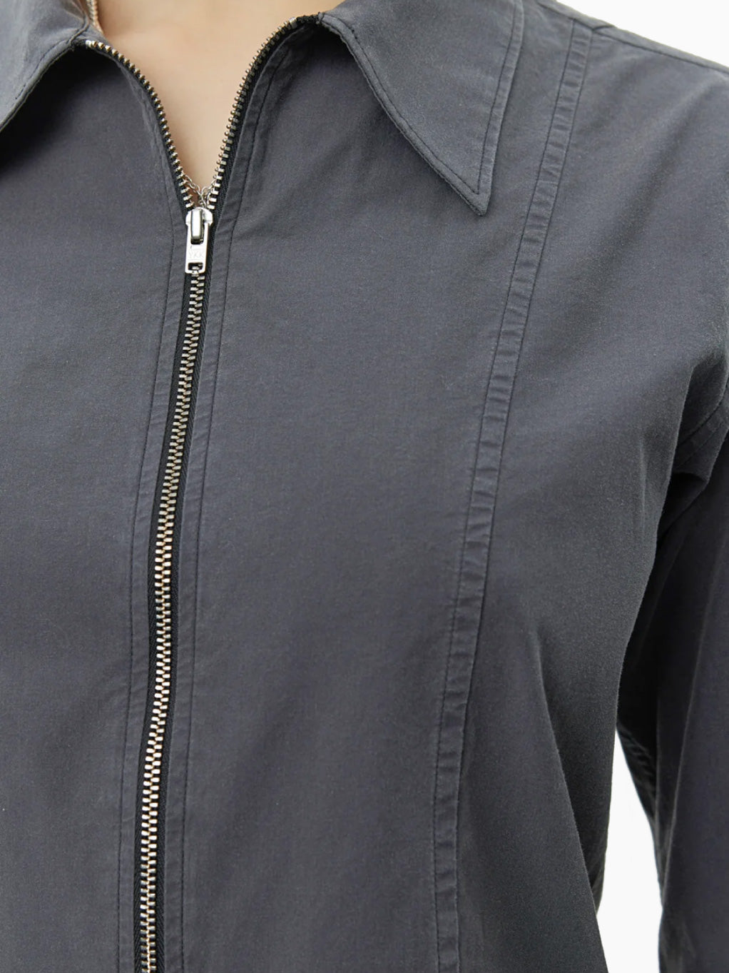 Readers Zip Shirt Washed Graphite