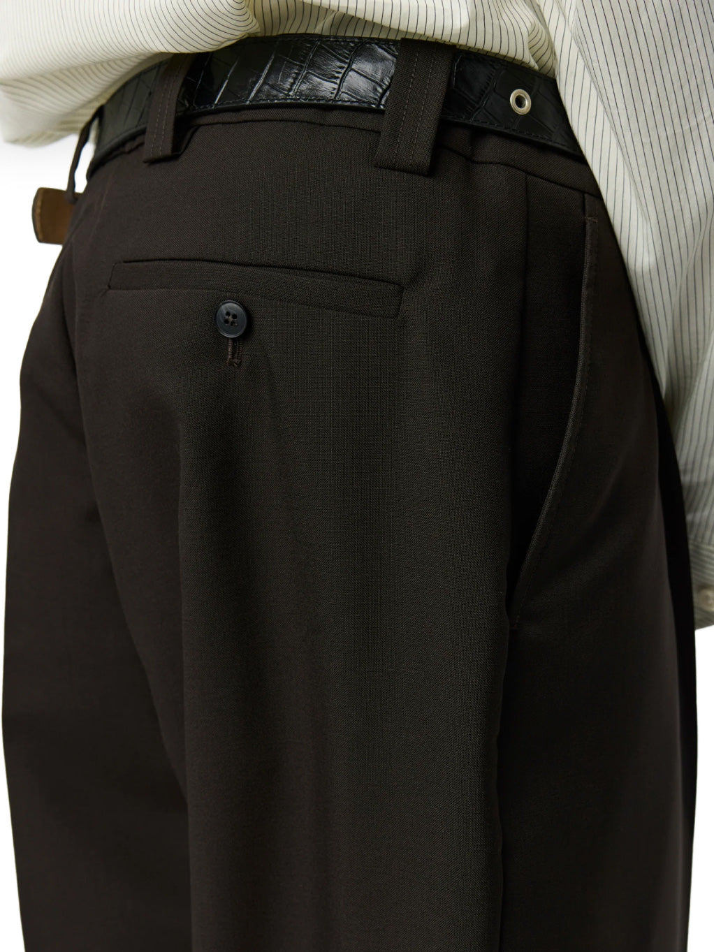 Service Trousers Dark Brown Dry Wool