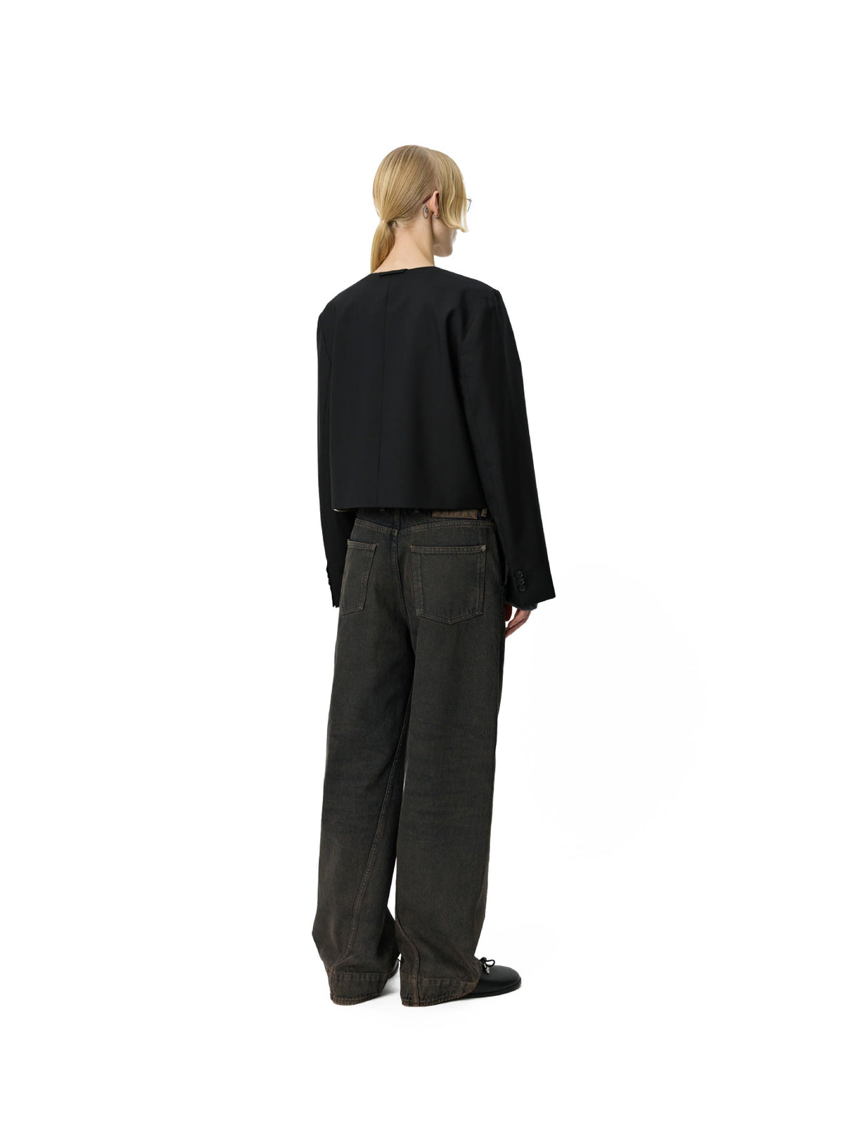 Waitress Jacket Black Dry Wool