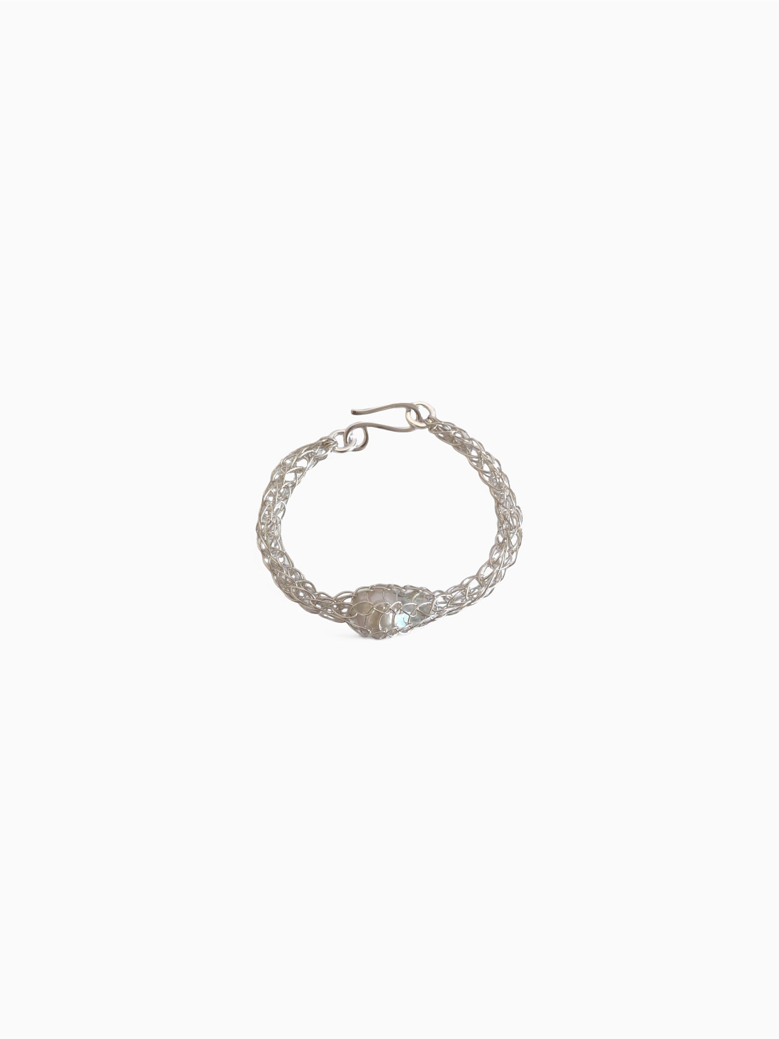 Woven Perla Bracelet White Pearl