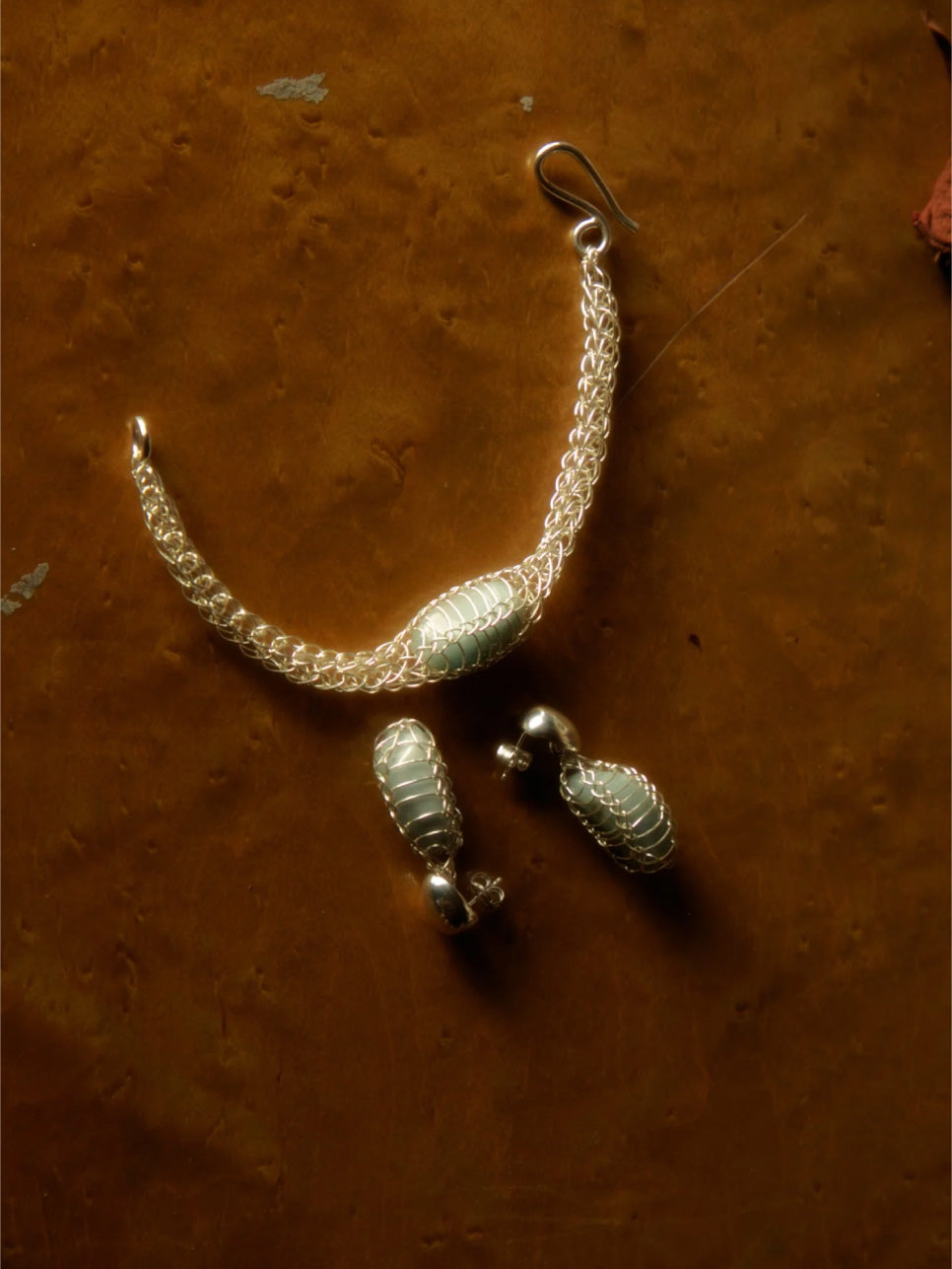 Woven Aquamarine Bracelet