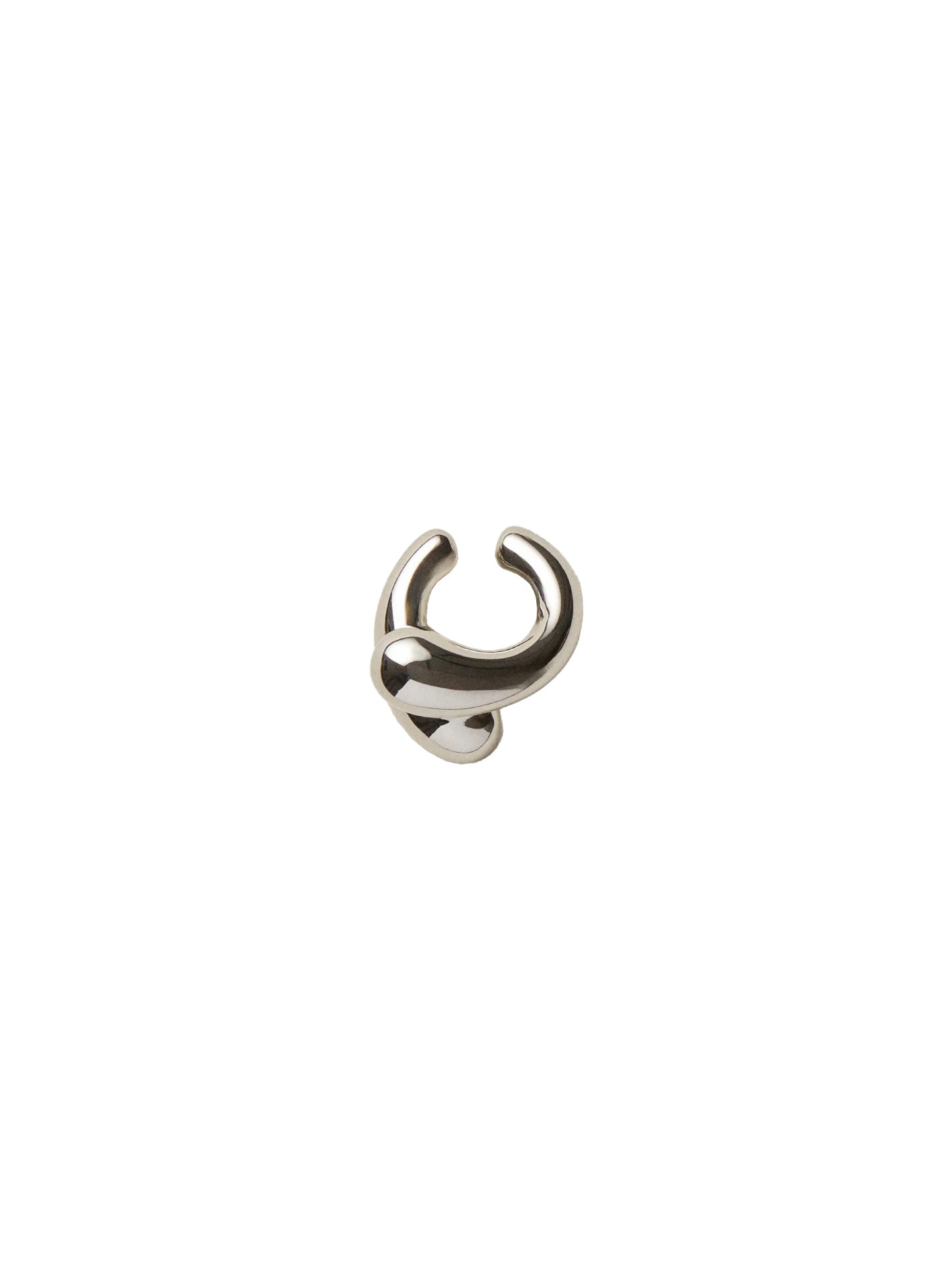 Blow Up Helix Ear Cuff Silver