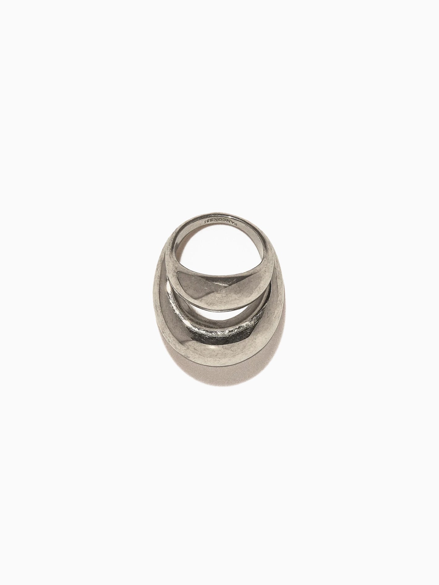Double Blow Up Ring Silver