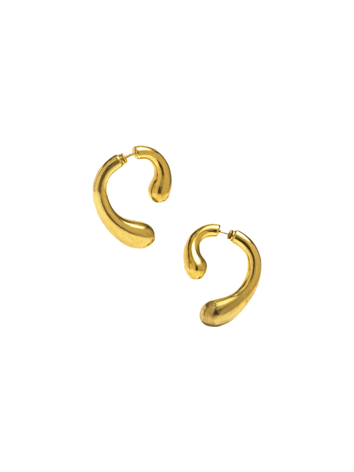 P Earrings Small Gold