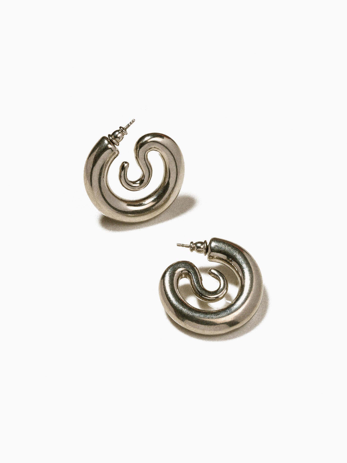 Serpent Hoops Small Silver