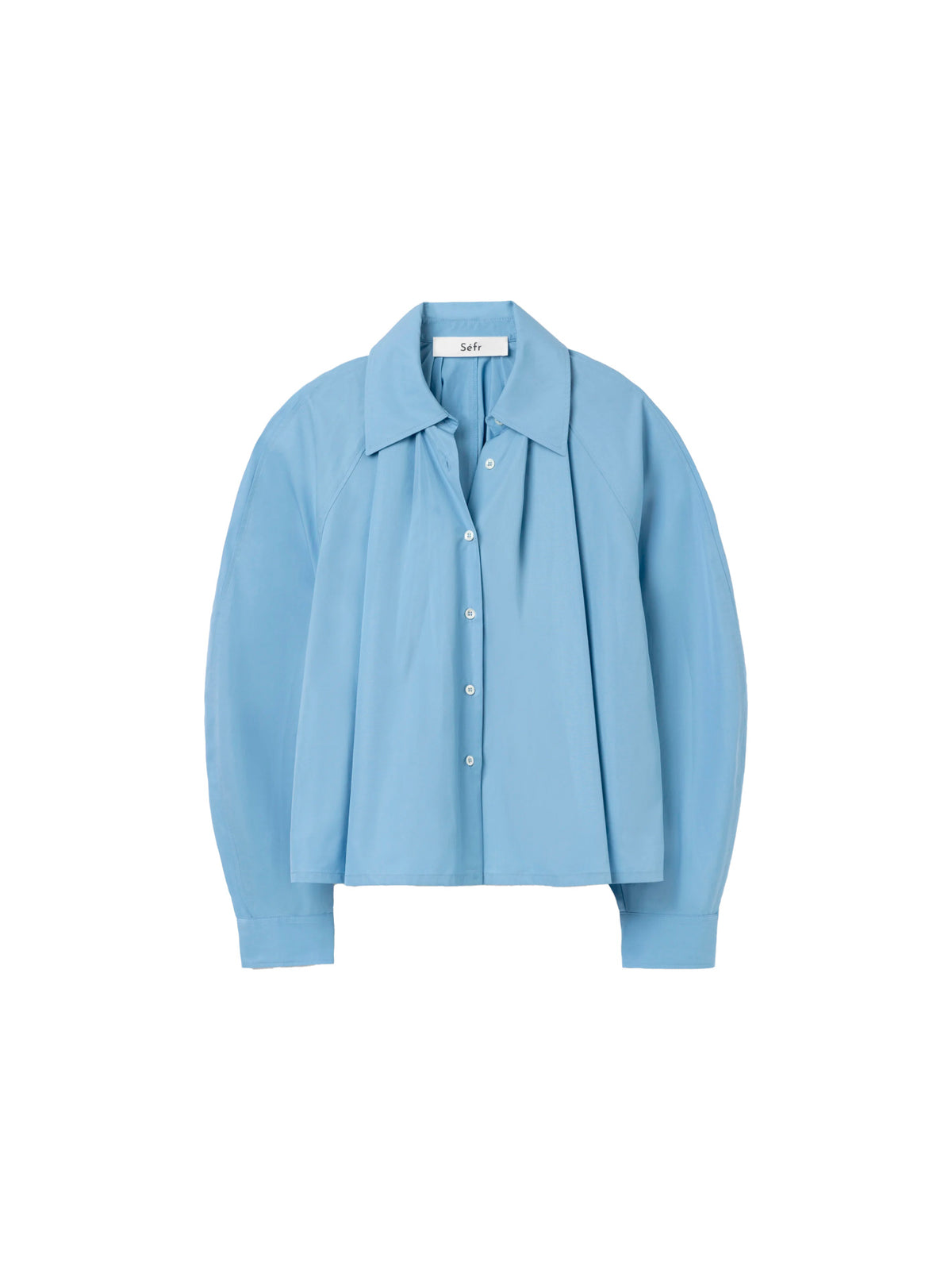 Pleated Shirt Light Blue