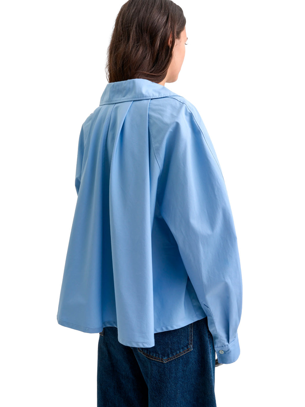 Pleated Shirt Light Blue