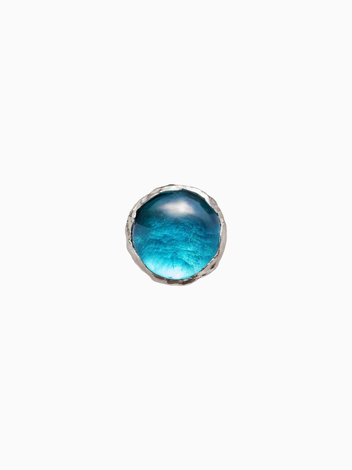 Atolón Silver Blue Ring