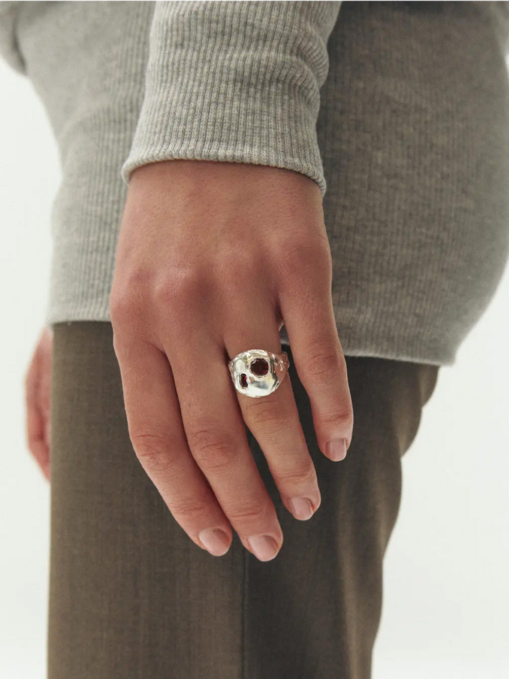 Coco Silver Red Ring