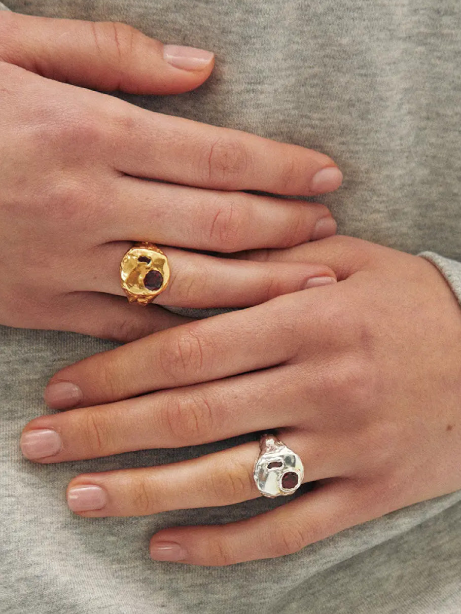 Coco Silver Red Ring