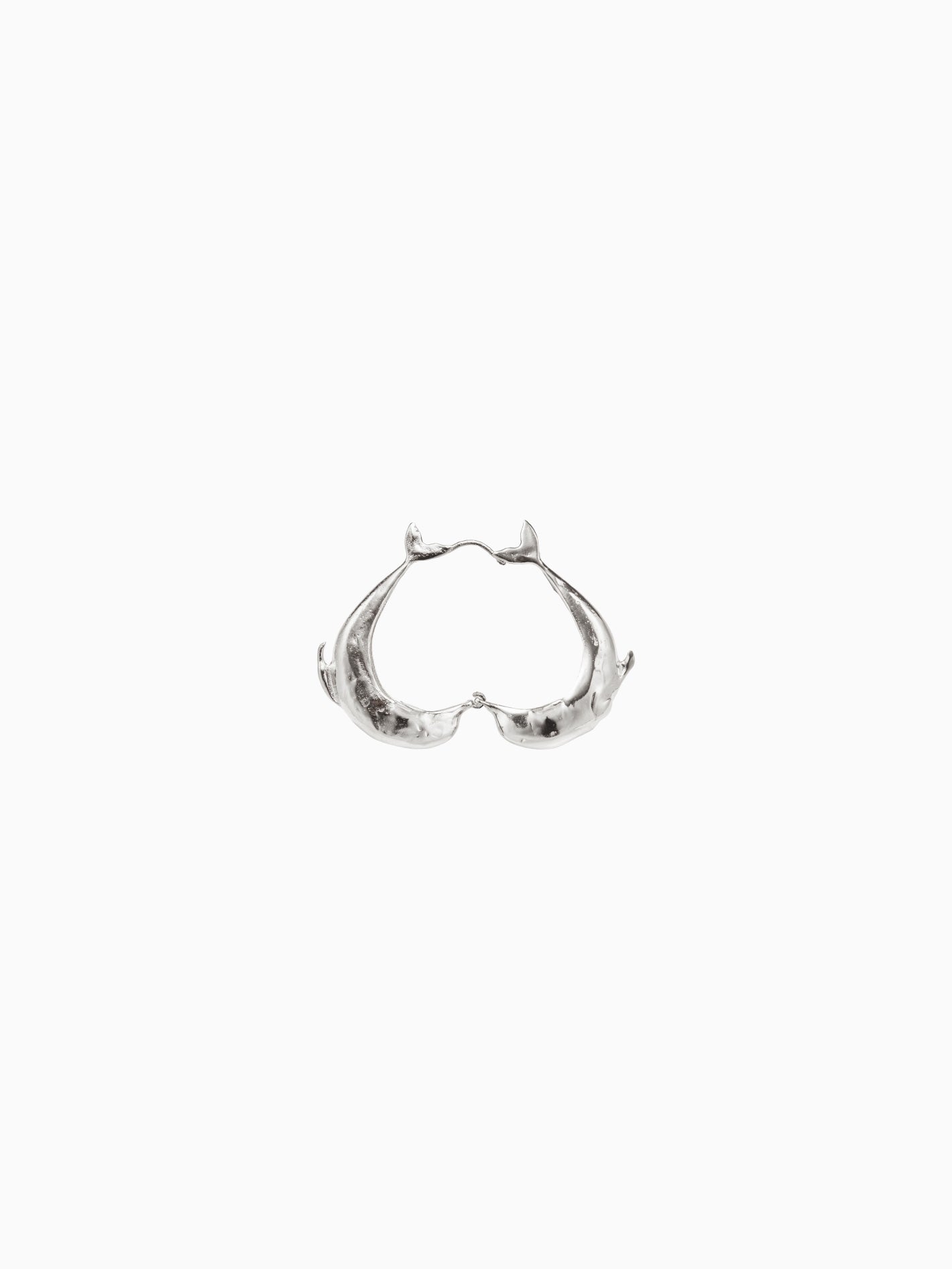 Los Delfines Silver Hoop