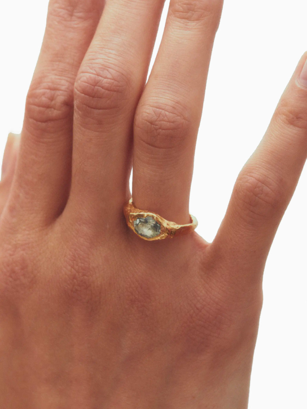 Faro La Mola Gold White Ring