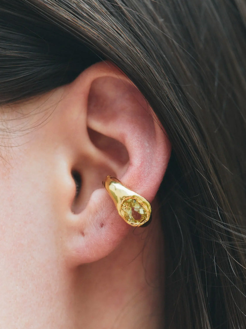 Faro Yellow Gold Plated Earcuff