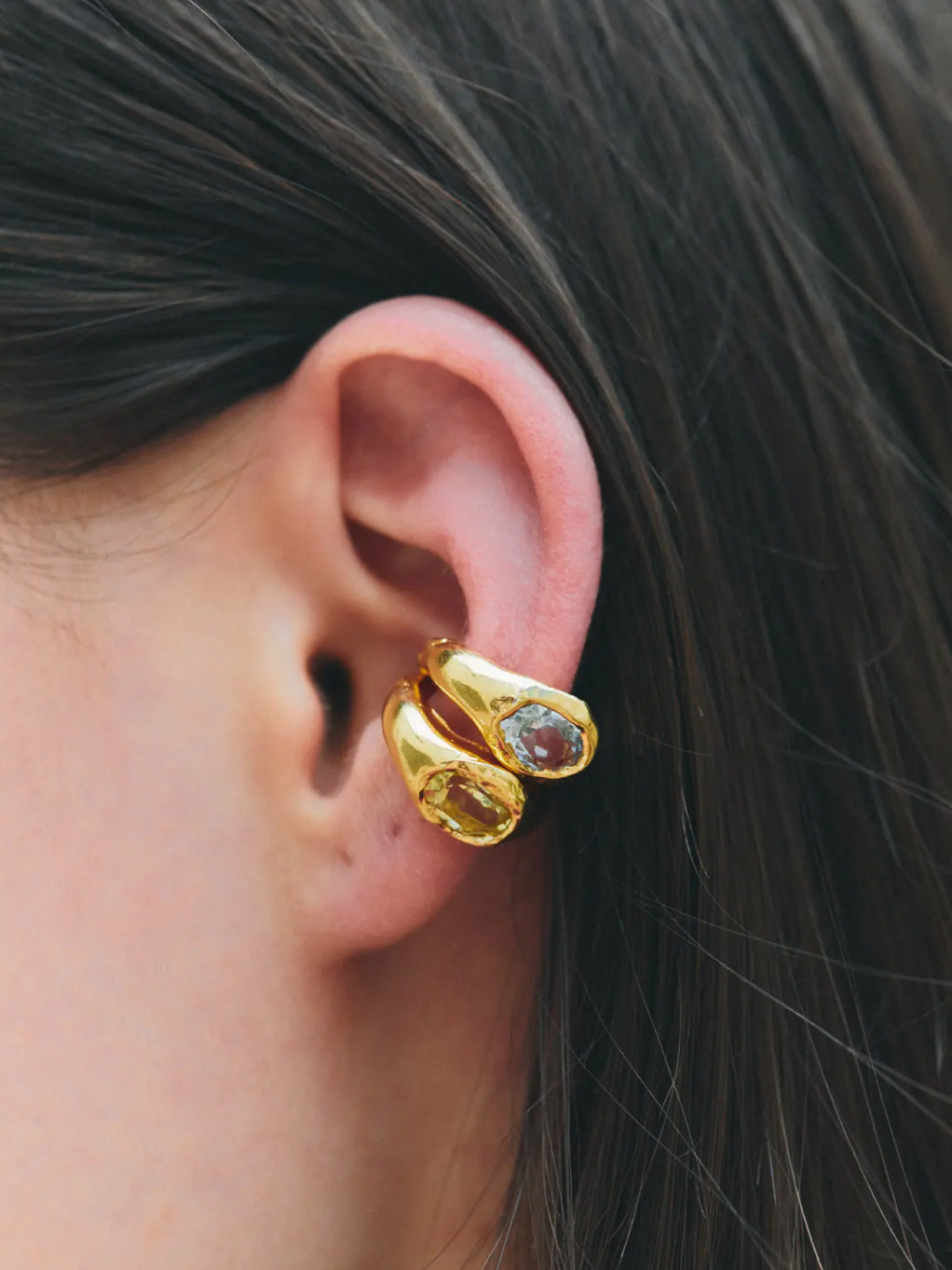 Faro Yellow Gold Plated Earcuff