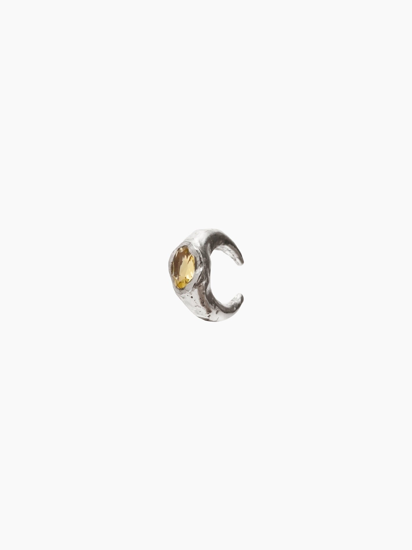 Faro Yellow Silver Earcuff