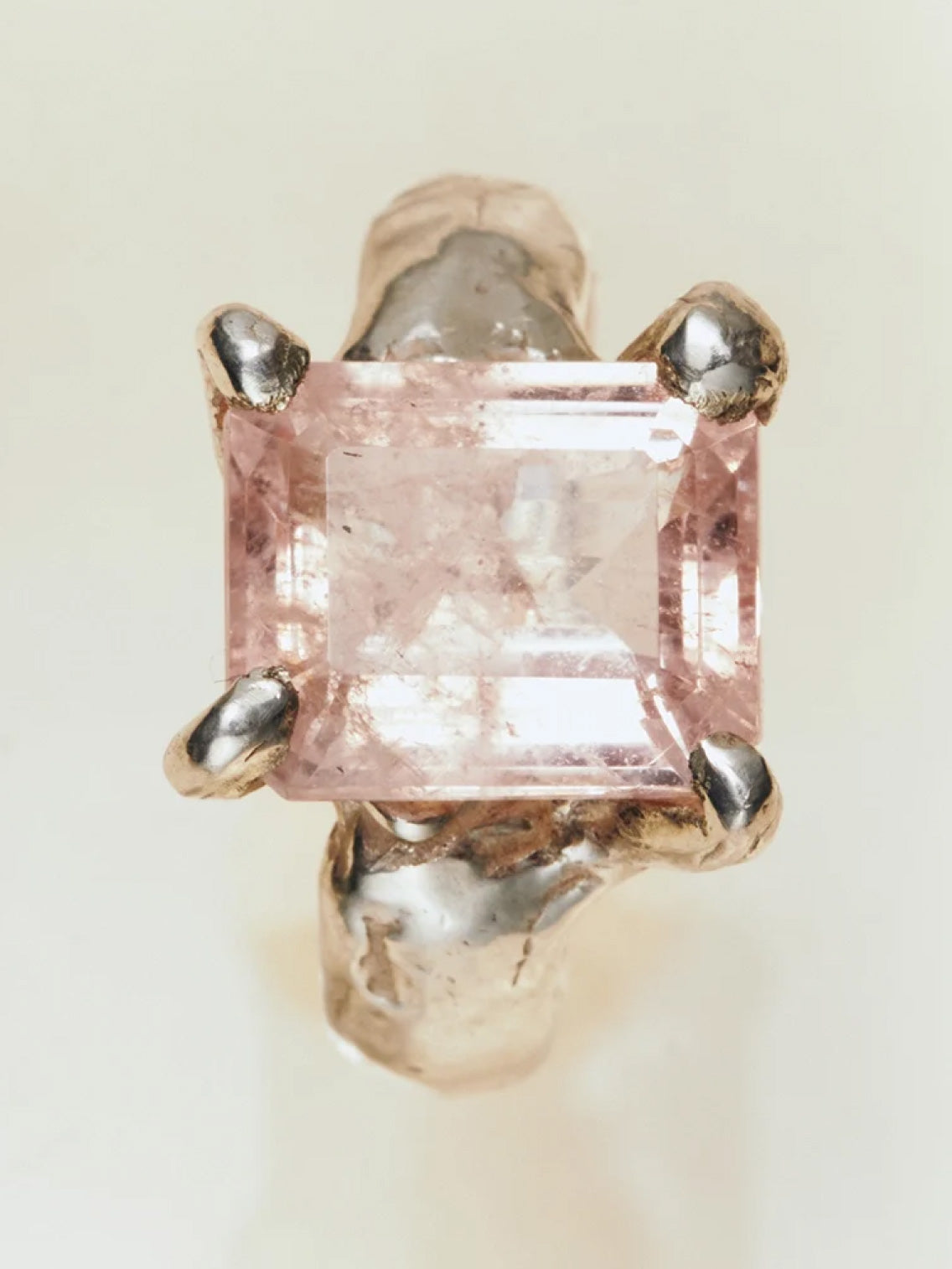 Mimosa Peach Silver Ring