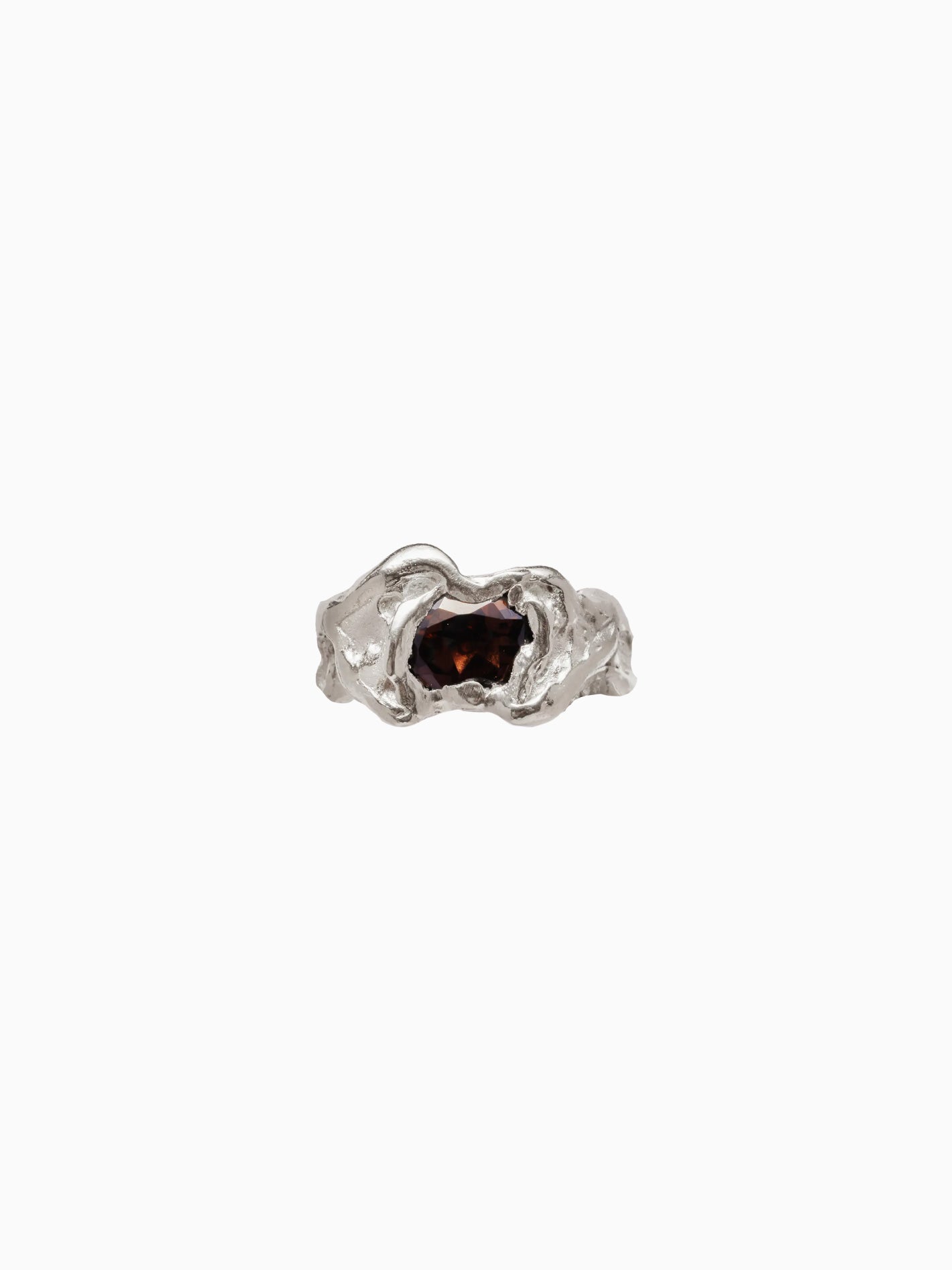 Ola Silver Brown Ring