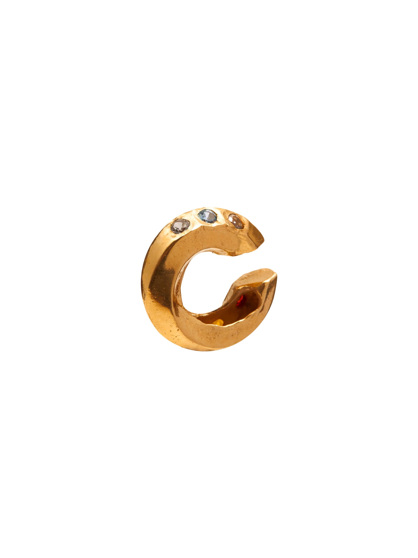 Sol y Sombra Gold Pleated Ear Cuff