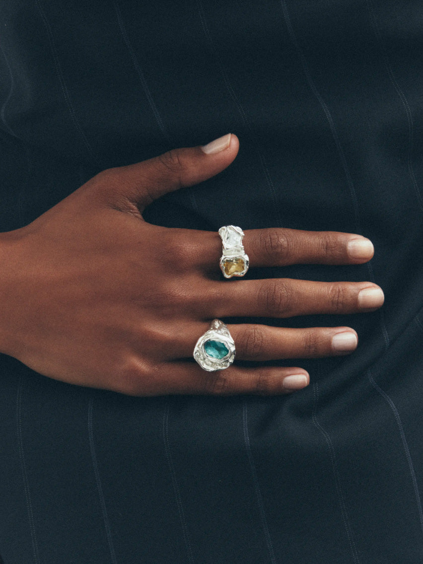 Vera Silver Yellow Ring
