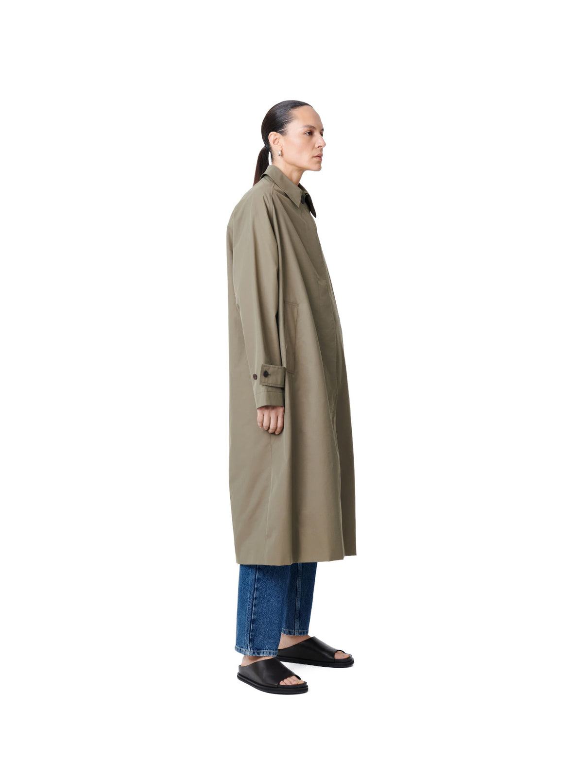 Holin Technical Cotton Trench Coat Dark Dust