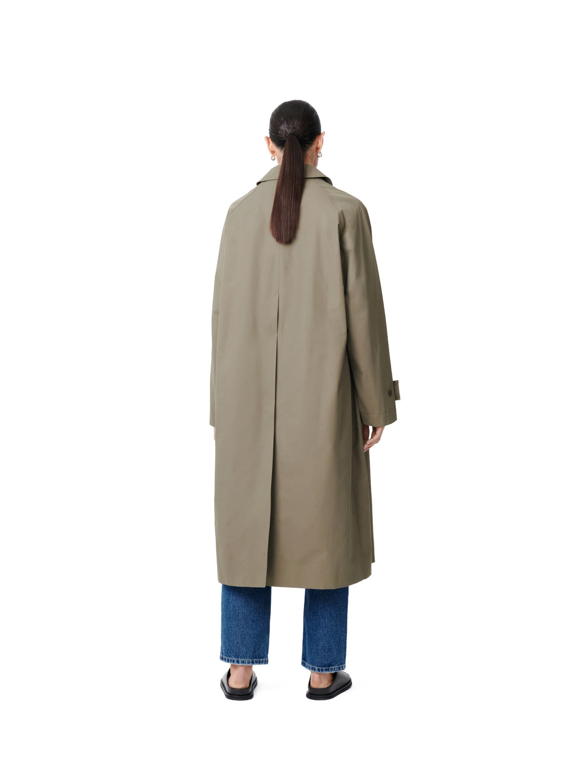 Holin Technical Cotton Trench Coat Dark Dust