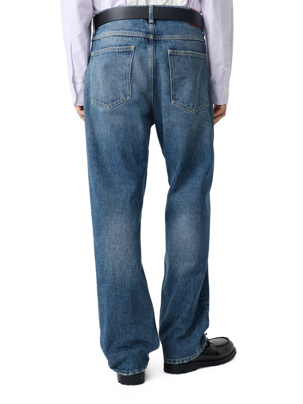 Riso Straight Leg Denim Pant Worn Wash Indigo