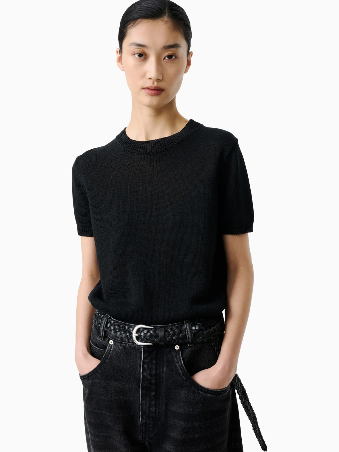 Seren Short Sleeve Top Black