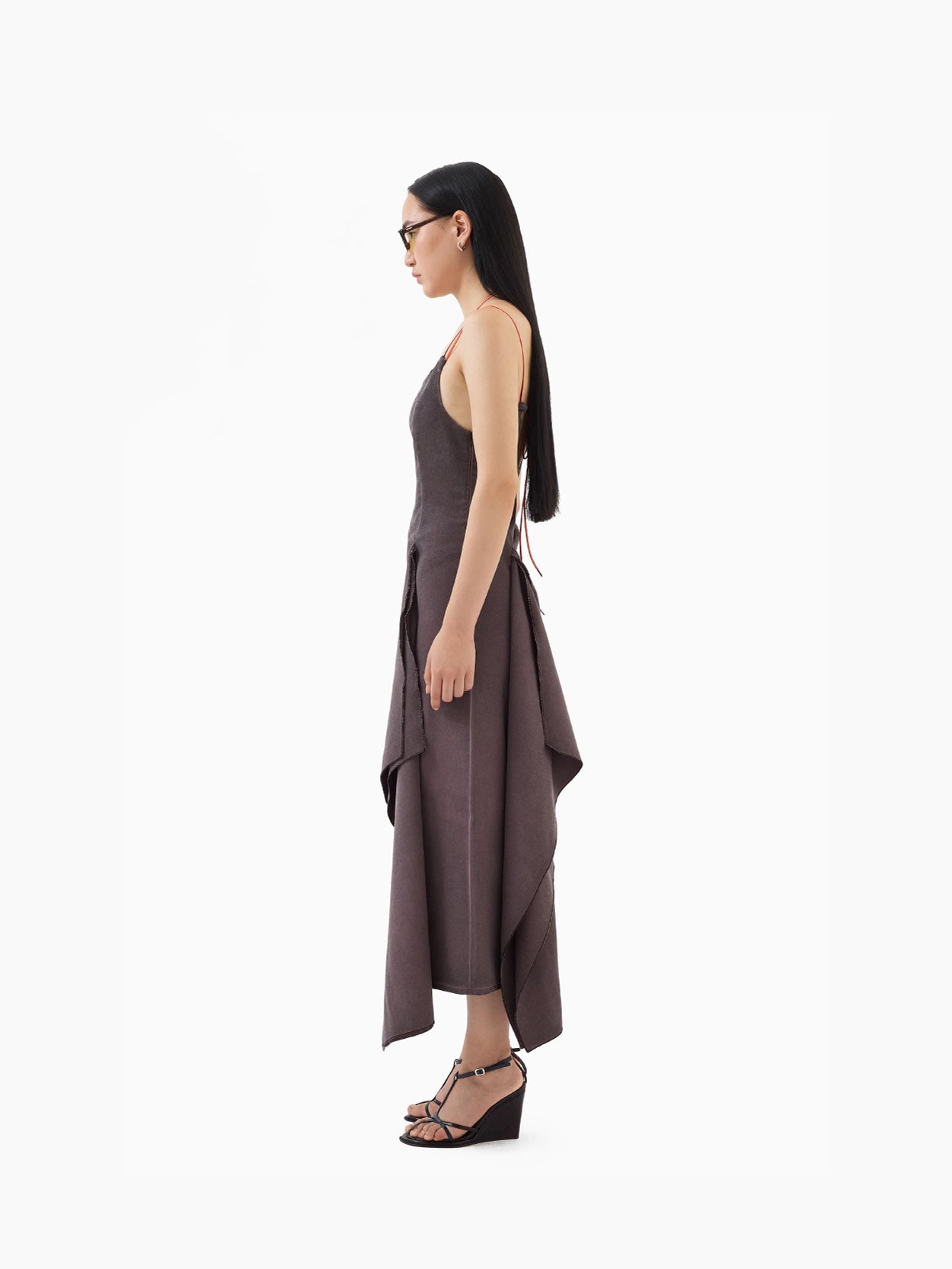 Draped Dress Plum