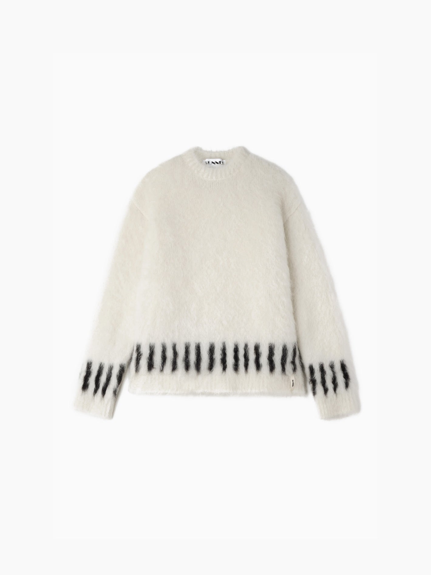 Hairy Knit Sweater Off White