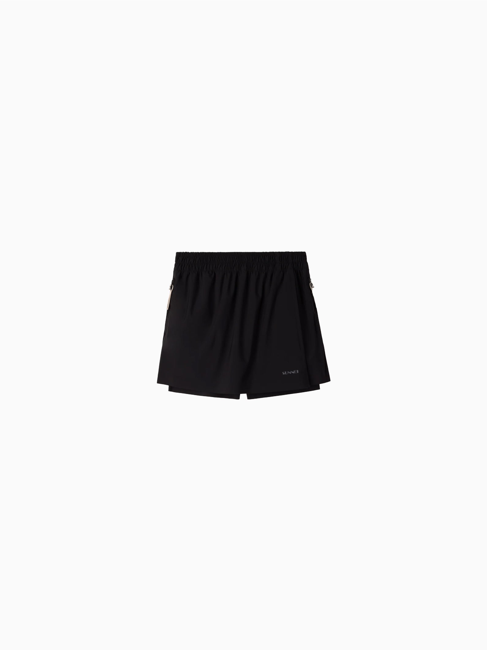 Elastic Mini Skirt Black